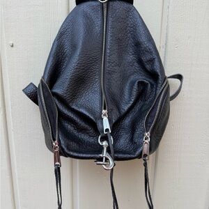 Rebecca Minkoff B Leather Backpack with Silver Accents
